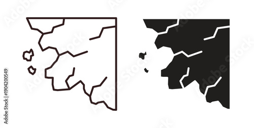 Cliff icon vector Illustration logo template pack