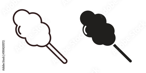 Cotton Candy icon vector Illustration logo template pack