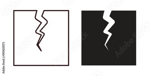 Crack icon vector Illustration logo template pack