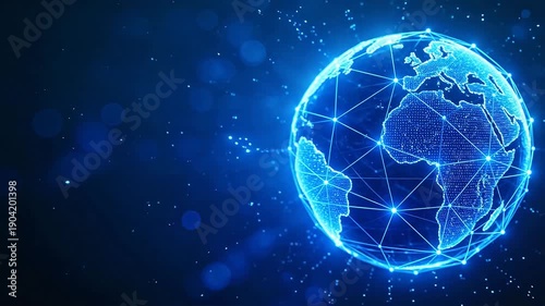 Wallpaper Mural Digital globe with network connections Torontodigital.ca