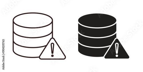 Data loss icon vector Illustration logo template pack