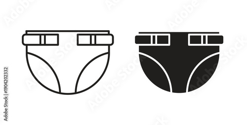 diaper icon vector Illustration logo template pack