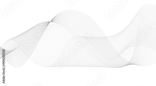 Abstract grey smooth element swoosh speed wave modern stream background. Abstract wave line for brochure, flyer, banner, template, wallpaper background with wave design.