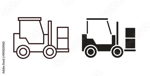 Forklift icon vector Illustration logo template pack