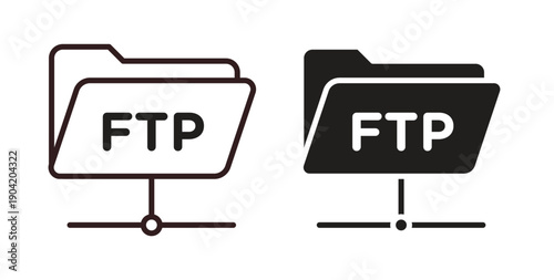 FTP icon vector Illustration logo template pack