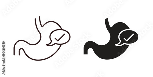 Good digestion icon vector Illustration logo template pack