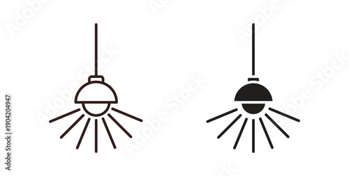 Hanging light icon vector Illustration logo template pack