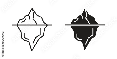 Iceberg icon vector Illustration logo template pack