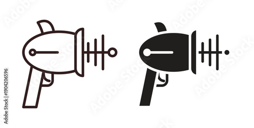 Laser gun icon vector Illustration logo template pack