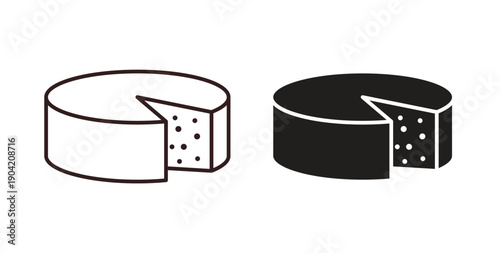 Parmesan icon vector Illustration logo template pack