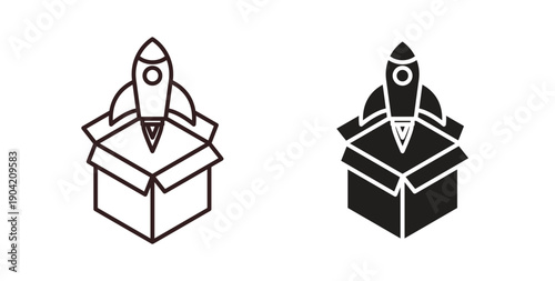 Product release icon vector Illustration logo template pack