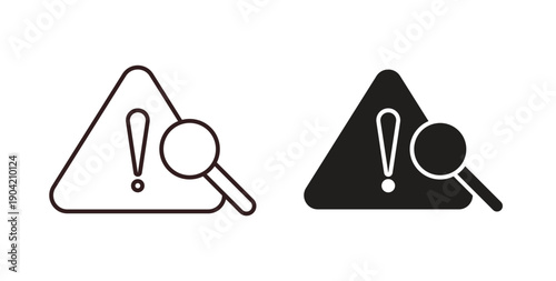 Risk analysis icon vector Illustration logo template pack