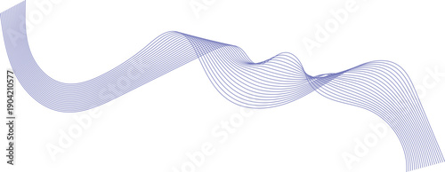 Abstract blue wave background featuring a digital vector design with flowing curved lines and a light gradient motion pattern for a modern business wallpaper illustration