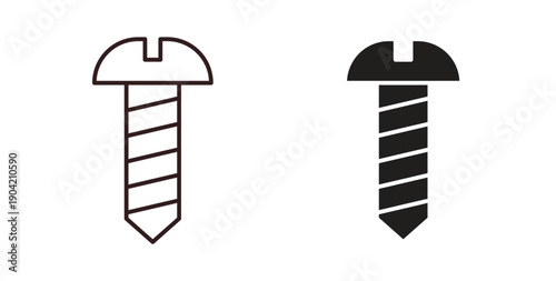 Screws icon vector Illustration logo template pack