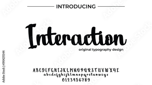 Interaction - Elegant Script Font for Smooth Handwritten Design and Creative Typography 
