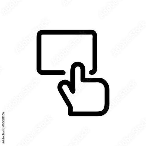 Hand tapping pay button concept for online payment interaction On white Background Vector illustration