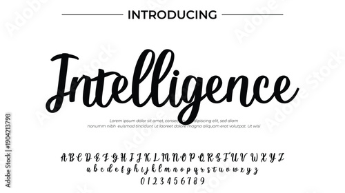 Intelligence - Elegant Script Font for Smooth Handwritten Design and Creative Typography