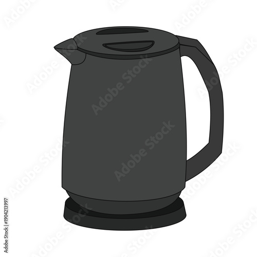 シンプルな電気ケトルのイラスト
