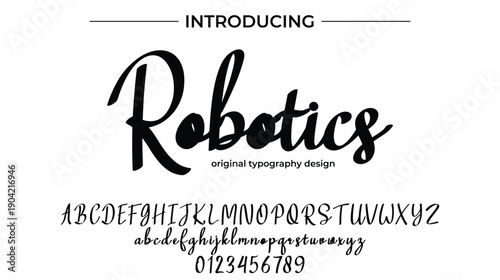 Robotics - Elegant Script Font for Smooth Handwritten Design and Creative Typography