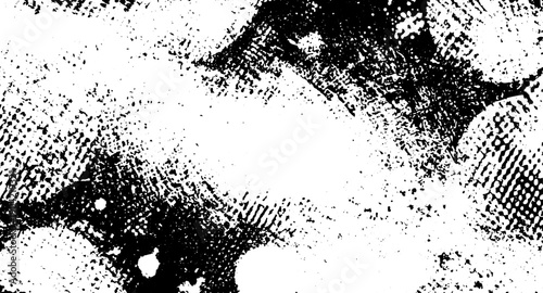 Wallpaper Mural Grungy Abstract Background with Curved Lines and Ink Splatters, Monochromatic Distressed Texture. Torontodigital.ca