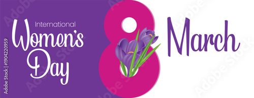 8 March International Women’s Day Vector Template for Social Media Cover Horizontal Banner Website Header with Floral Background Women Silhouette Illustration Advertising Marketing Design