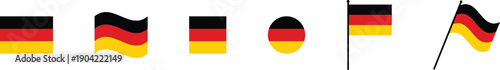 Germany Flag Icon Set Flat, Waving, Round, and Pole Variations. Free Download Germany Flag Icon Set Flat, Waving, Round, and Pole Variations. - GFXLoad