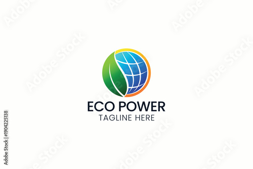 Eco Power Renewable Energy Logo Design with Nature and Global Identity Free Download Eco Power Renewable Energy Logo Design with Nature and Global Identity - GFXLoad
