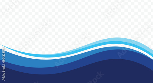 modern Blue wavy business template on a blank background for banners and cover design decoration