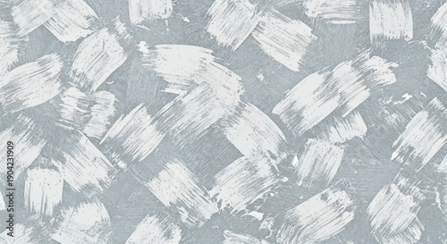 Abstract gray painted texture background with expressive white brush strokes and a soft modern artistic feel