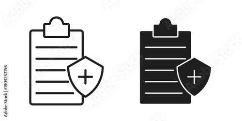 Medical insurance icon line illustration background. icon concept vector