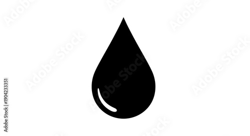 Single Black Liquid Droplet.