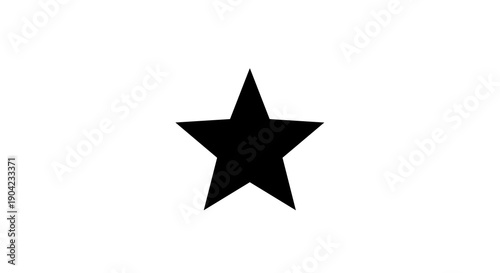 Single Black Star Shape Icon.