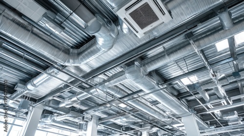 Wallpaper Mural Industrial ceiling with air conditioning ducts Torontodigital.ca