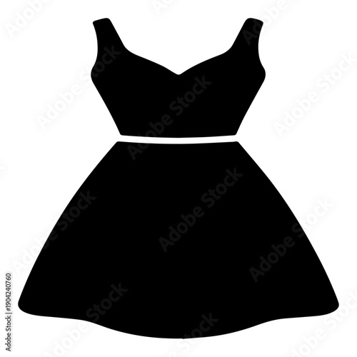 A Bold and Timeless Silhouette The Iconic Simplicity of a Little Black Dress Classic Feminine Form in a Minimalist Vector Sleek and Versatile High-Contrast Design A Universal Symbol of Elegance