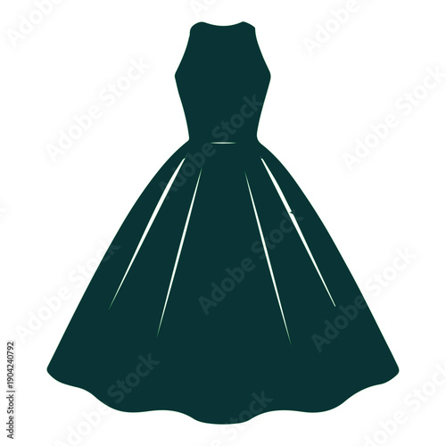 A Bold and Timeless Silhouette The Iconic Simplicity of a Little Black Dress Classic Feminine Form in a Minimalist Vector Sleek and Versatile High-Contrast Design A Universal Symbol of Elegance