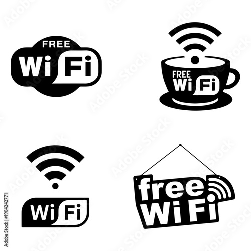 Free WiFi Internet Icons Set