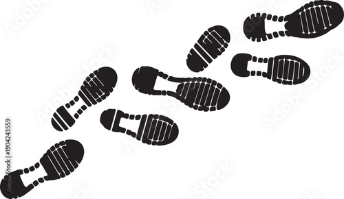 Human Footprints Icon Set Shoeprints and Tracks Vector & PNG
