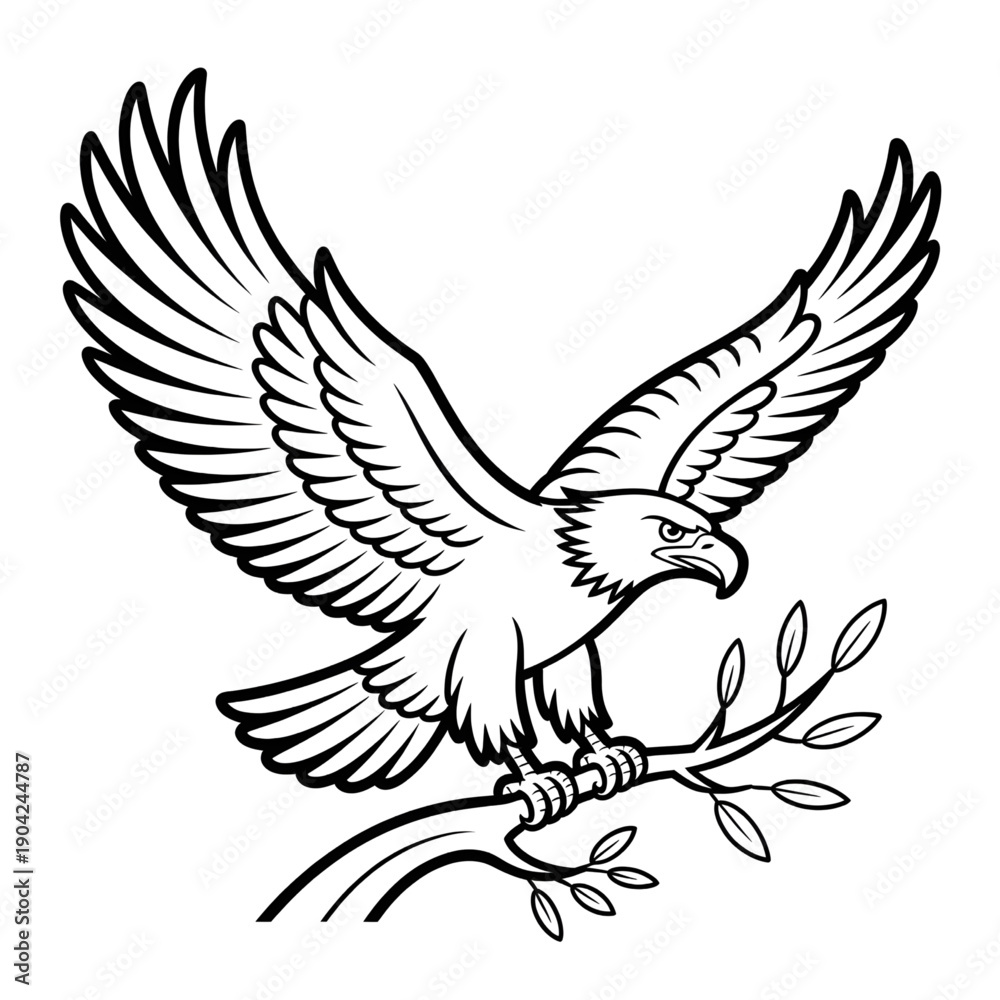 Fototapeta premium vector illustration of an eagle