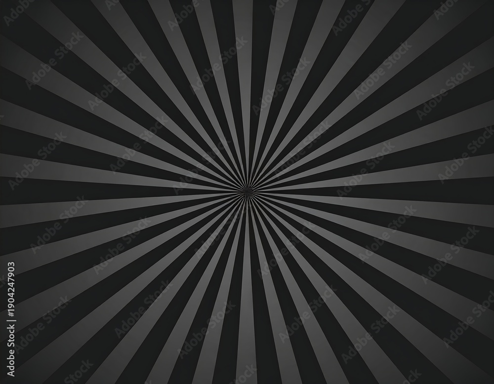 Obraz premium Black radial burst, shades of gray, emanating from a dark center