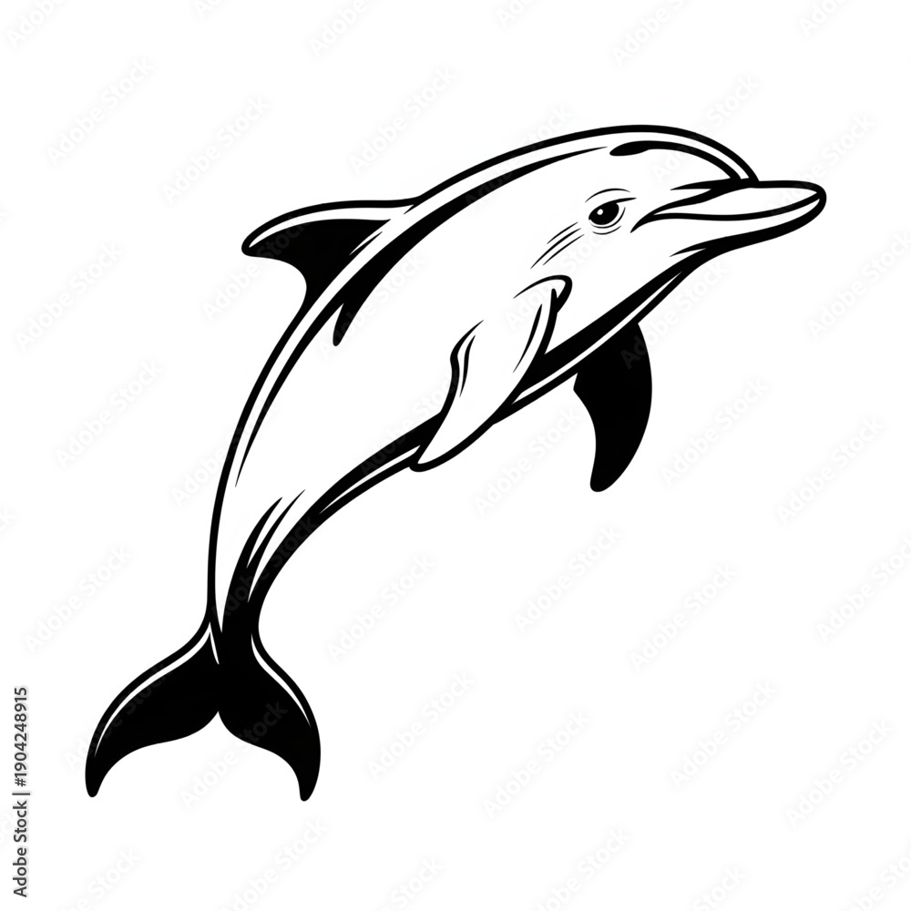 Obraz premium dolphin isolated on white background