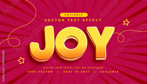 text effect style joy editable font design
