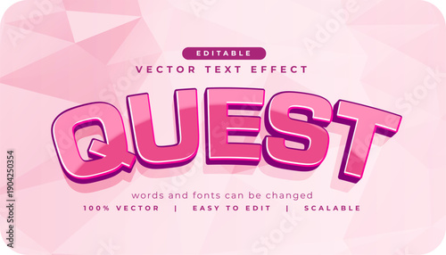text effect style quest editable font mockup design