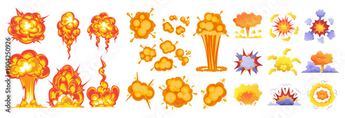 Cartoon bomb Explosion Effect  Set