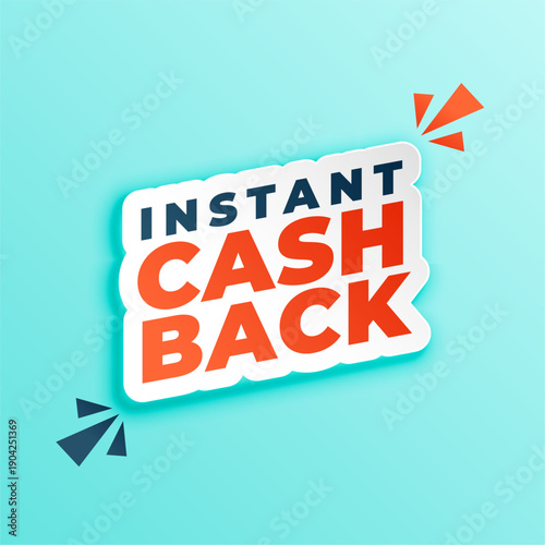 cashback bonus offer sticker background for online marketing