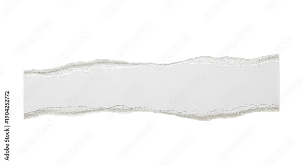 Naklejka premium Torn Paper Texture with White Background