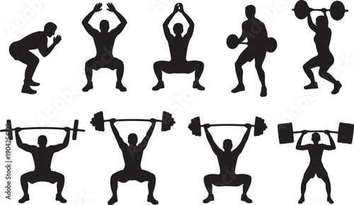 Gym women silhouettes