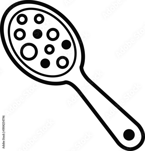 Bath Brush Body Care Outline Icon Vector
