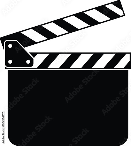 Film Clapperboard Cinema Production Icon Vector