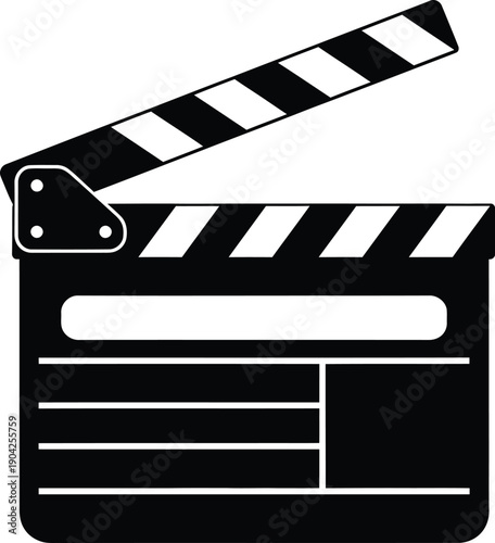 Movie clapperboard slate icon