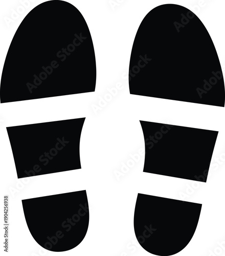 Footprints Icon Vector Illustration